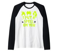 I Put A Spell On You - Costume di Halloween da Strega e Ragno Spaventoso Maglia con Maniche Raglan