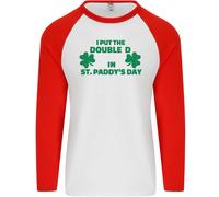 I Put Il DD IN St.Paddy's Giorno Divertente Seno Uomo L/S Baseball Maglietta