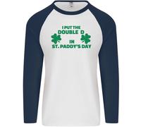 I Put Il DD IN St.Paddy's Giorno Divertente Seno Uomo L/S Baseball Maglietta