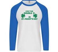 I Put Il DD IN St.Paddy's Giorno Divertente Seno Uomo L/S Baseball Maglietta