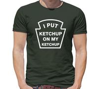 I Put Ketchup On My Ketchup T-Shirt Salsa Affondante Cibo Pomodoro