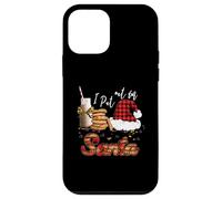 I Put Out For Santa Christmas Milk Cookies Babbo Natale Plaid Custodia per iPhone 12 mini