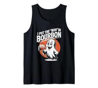 I Put The Boo In Bourbon Lovers Divertente Halloween Ghost Booze Canotta