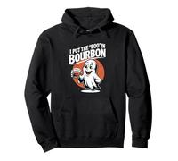 I Put The Boo In Bourbon Lovers Divertente Halloween Ghost Booze Felpa con Cappuccio