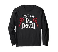 I Put The D in Devil Divertente Coppia Halloween Spooky Maglia a Manica