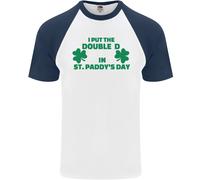 I Put The DD IN St.Paddy's Giorno Divertente Seno DA UOMO S/S Baseball T-Shirt