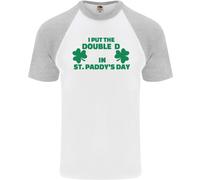 I Put The DD IN St.Paddy's Giorno Divertente Seno DA UOMO S/S Baseball T-Shirt