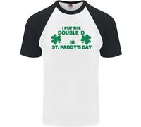 I Put The DD IN St.Paddy's Giorno Divertente Seno DA UOMO S/S Baseball T-Shirt
