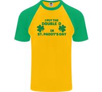 I Put The DD IN St.Paddy's Giorno Divertente Seno DA UOMO S/S Baseball T-Shirt