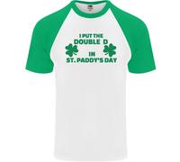 I Put The DD IN St.Paddy's Giorno Divertente Seno DA UOMO S/S Baseball T-Shirt