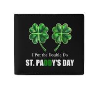 I Put The Double D's in ST. Paddy's Day portafoglio in pelle portafoglio carino porta carte di credito pochette per viaggi d'affari, Stile:, Taglia unica