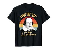 I put the Lit in Literature Funny Shakespeare Book Amante Maglietta