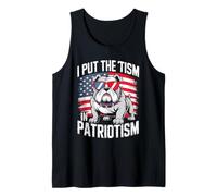 I Put The Tism in Patriotism English Bulldog Canotta