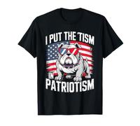 I Put The Tism in Patriotism English Bulldog Maglietta