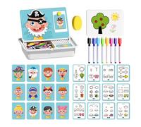 I puzzle magnetici facciano vestiti, presente ideale, 25x8x33cm, puzzle bordo della scuola materna, gioco magnetico per bambini, attività di abilità motoria