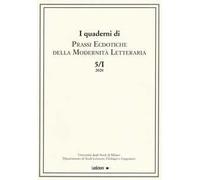I quaderni di prassi ecdotiche della modernità letteraria (2020). Vol. 5/1
