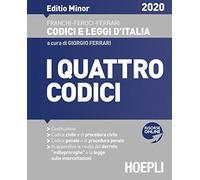 I quattro codici 2020. Ediz. minore