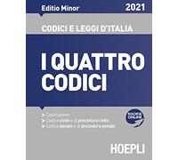 I quattro codici 2021. Ediz. minore