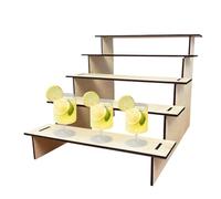 I rack di visualizzazione di segni, contro-ripiani di visualizzazione,Mensola di stoccaggio del vaso di fiori del controsoffitto con 5 livelli | Rusto organizzatore di decorazione della casa rustico