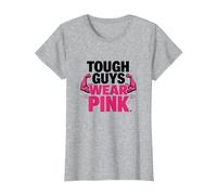 I Ragazzi duri Indossano la Dichiarazione di Fiducia della Forza dei Ragazzi Rosa Maglietta, Donna, Grigio Melange, 3XL