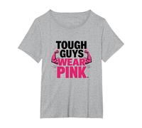 I Ragazzi duri Indossano la Dichiarazione di Fiducia della Forza dei Ragazzi Rosa Maglietta, Donna Plus-Size, Grigio Melange, 2X