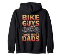 I ragazzi in bicicletta sono i migliori papà per la festa del papà Meccanico motociclista Felpa con Cappuccio
