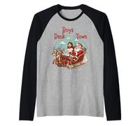 I Ragazzi Sono tornati in Città Buon Natale Maglia con Maniche Raglan