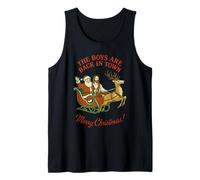 I Ragazzi Sono tornati in Città Natale Gesù e Babbo Natale Vintage Canotta