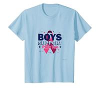 I Ragazzi sostengono Gli alleati Rosa per la sensibilizzazione sul Cancro al Seno Maglietta, Bambini, Celeste, 3 Anni