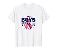 I Ragazzi sostengono Gli alleati Rosa per la sensibilizzazione sul Cancro al Seno Maglietta, Uomo, Bianco, 3XL