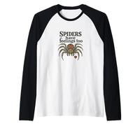 I Ragni Hanno Sentimenti Troppo Carini - Divertente consapevolezza di Halloween Maglia con Maniche Raglan