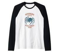 I Ragni Hanno Sentimenti Troppo Carini - Divertente consapevolezza di Halloween Maglia con Maniche Raglan