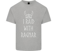 I Raid Con Ragnar Il Vikings Valhalla Uomo Cotone T-Shirt
