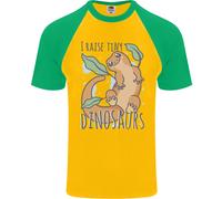 I Raise Piccolo Dinosauri Lucertole Chameleon Uomo S/S Baseball T-Shirt