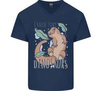 I Raise Piccolo Dinosauri Lucertole Chameleon Uomo Scollo A V Cotone T-Shirt