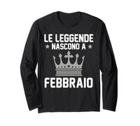 I re Sono Nati nel febbraio Compleanno Italia Maglia a Manica