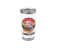 I Read Alotl Axolotl Bicchiere termico in acciaio inox doppia parete