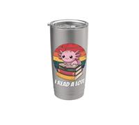 I Read Alotl Axolotl Bicchiere termico in acciaio inox doppia parete