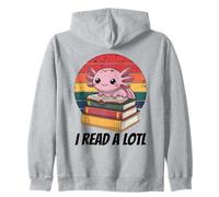 I Read Alotl Axolotl Felpa con Cappuccio