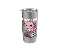 I Read Alotl Axolotl Readsolotl Bicchiere termico in acciaio inox doppia parete
