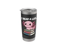I Read Alotl Axolotl Readsolotl Bicchiere termico in acciaio inox doppia parete