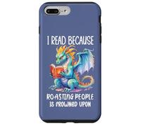 I Read Because Roasting People is Frowned Upon Book Dragon Custodia per iPhone 7 Plus/8 Plus