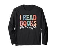 I Read Books Like It's My Job Librarian Maglia a Manica