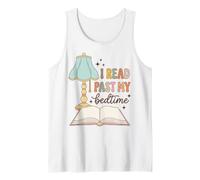 I Read Past My Bedtime Bookworm Reader Librarian Retro Canotta