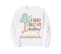 I Read Past My Bedtime Bookworm Reader Librarian Retro Felpa