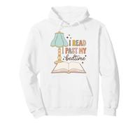 I Read Past My Bedtime Bookworm Reader Librarian Retro Felpa con Cappuccio