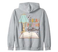 I Read Past My Bedtime Bookworm Reader Librarian Retro Felpa con Cappuccio