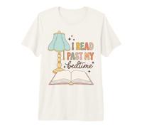 I Read Past My Bedtime Bookworm Reader Librarian Retro Maglietta Premium