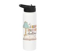 I Read Past My Bedtime Bookworm Reader Librarian Retro Stainless Steel Insulated Water Bottle