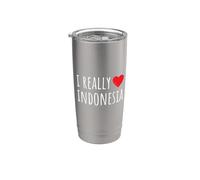 I Really Love (Cuore) Indonesia Bicchiere termico in acciaio inox doppia parete